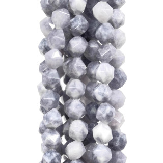 Grey Jade Faceted Icosahedron 8mm