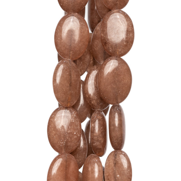 Giada Linea Economica Ovale Piatto Liscio 13x18mm Marrone