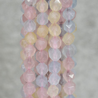 Multicolor Jade Faceted Icosahedron 8mm