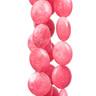 Jade Rhodochrosite Clear Round Flat Smooth Coin 20mm