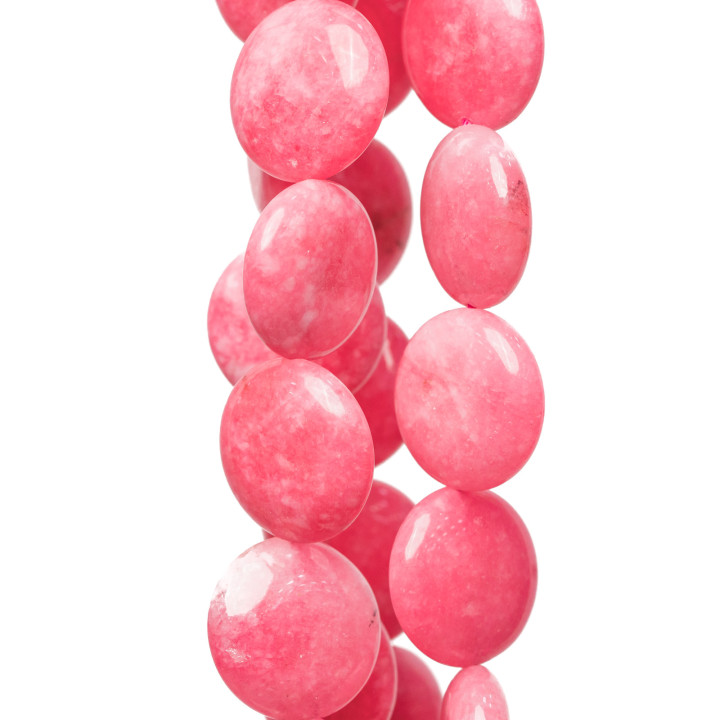 Rhodochrosite Jade Clear Round Smooth Επίπεδο Λείο Κέρμα 20mm