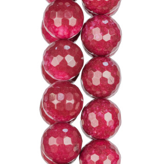 Faceted Rubellite Jade 20mm Σκιασμένο
