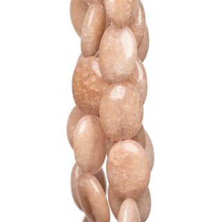 Giada Sabbia Moneda Placa Lisa Ovalada 13x18mm