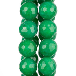 20 mm klare facettierte Smaragd-Jade