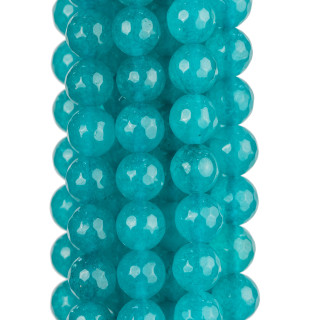 Giada Turchese Perlina Tonda Sfaccettata 12mm