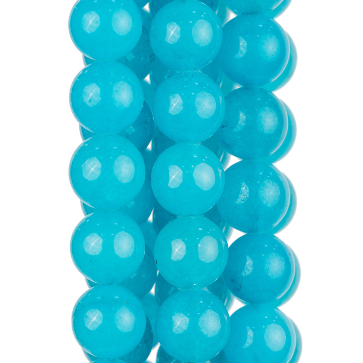 Jade Turquesa Redondo Liso 10mm Azul Claro