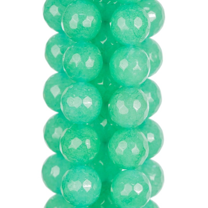 Jade Vert Chrysoprase Facette 12mm Intense