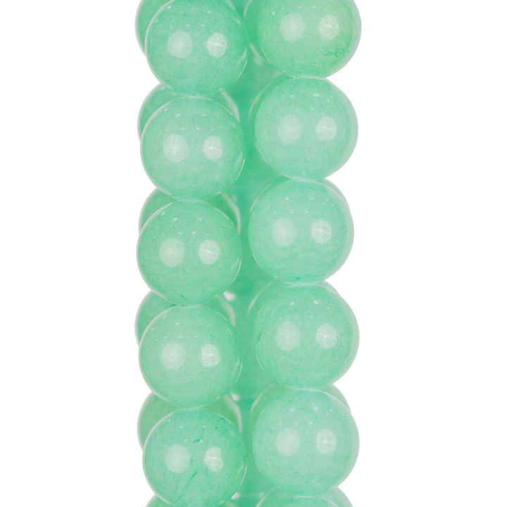 Jade Vert Lisse Rond Chrysoprase 14mm
