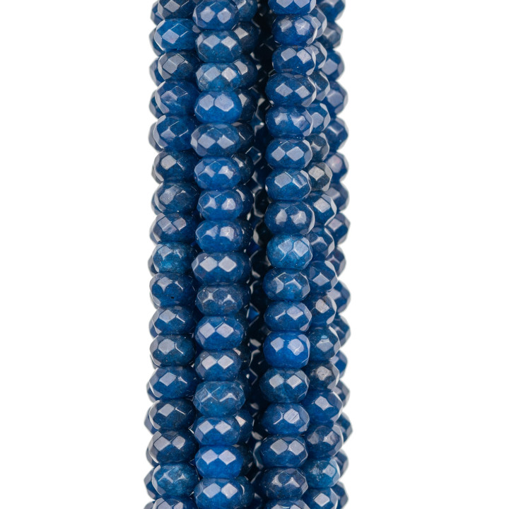 Jade Saphir Rondelle Facette 6x4mm