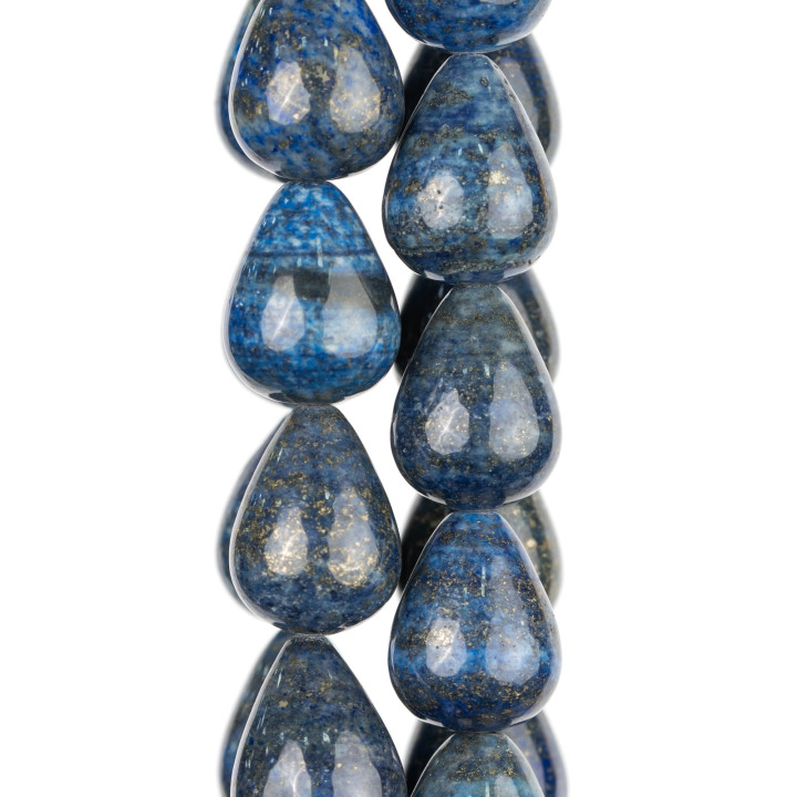 Gouttes Briolette Lisse Lapis Lazuli Bleu Brut 15x20mm