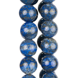 Blauer Lapislazuli rau rund glatt 14 mm