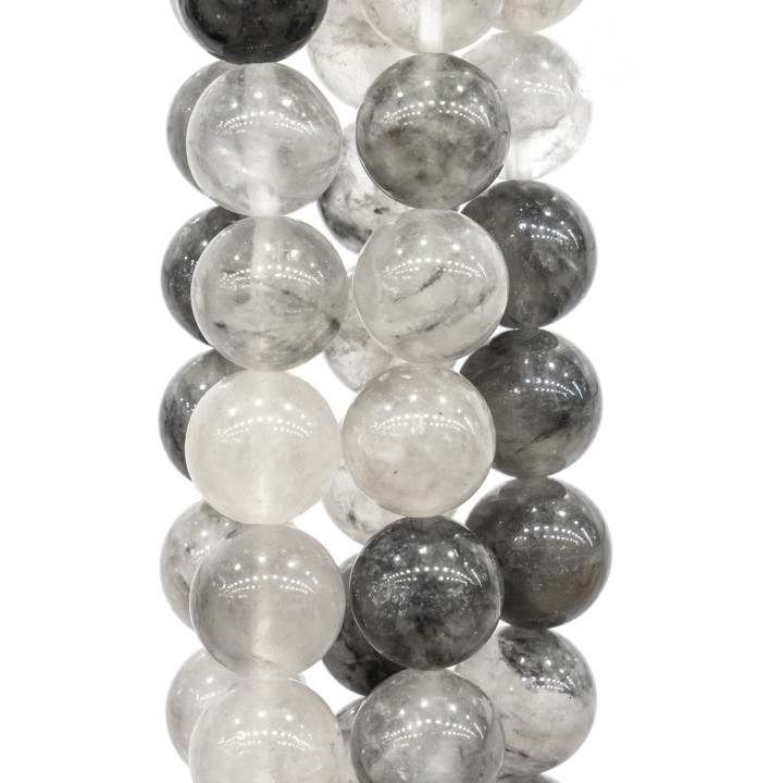 Glatter runder grauer Quarz 20 mm