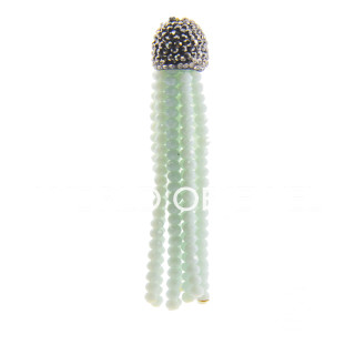 Cristal Pompons Avec Bol En Marcassite 14x75mm 2pcs Eau