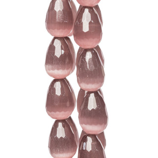 Gouttes de Poudre Visage Œil de Chat Briolette Facettes 12x16mm