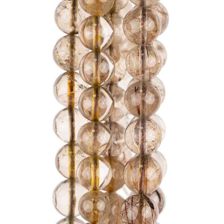 Cuarzo Rutilado Bronce Redondo Liso 11mm