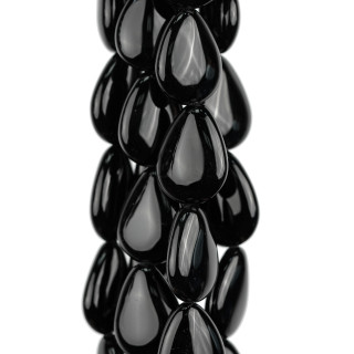 Onyx Flat Smooth Drops 15x20mm