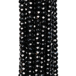 Onyx Rondelle Faceted 4x3mm