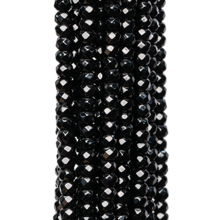 Onyx Rondell facettiert 4x3mm