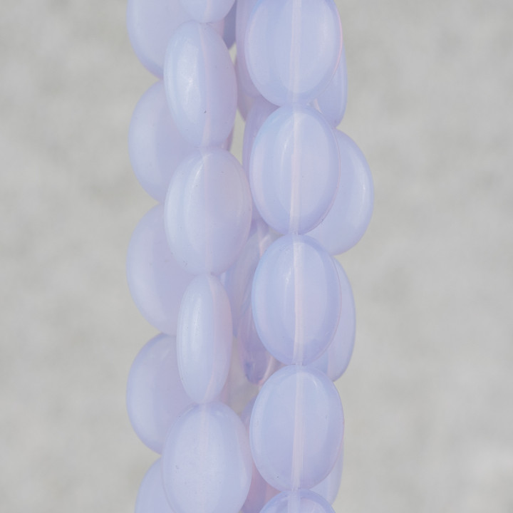 Συνθετικό Opal Light Blue Oval Flat 12x16mm