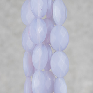 Synthetischer Opal himmlisch oval flach facettiert 13x18mm