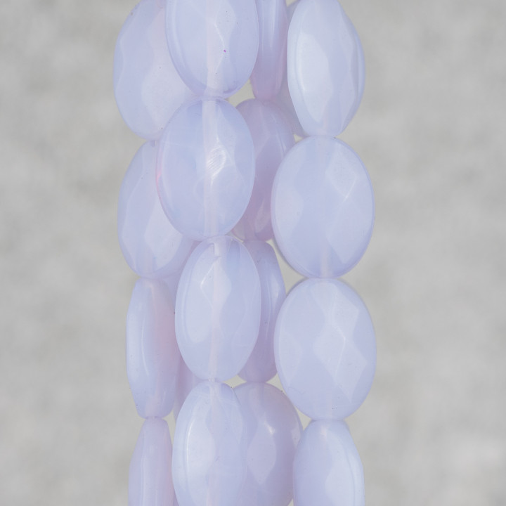 Συνθετικό Opal Light Blue Oval Flat Faceted 13x18mm