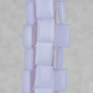 Ópalo Sintético Rectángulo Plano Celeste 12x16mm