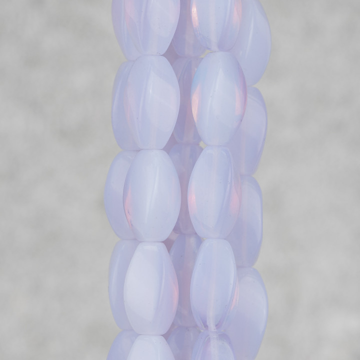 Ópalo Sintético Celeste Arroz Corrugado 08x16mm