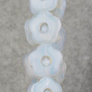 Fleur Opale Synthétique Plate Perforée 38mm