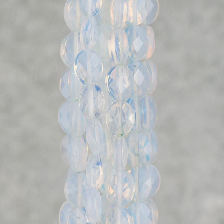 Συνθετικό Opal Flat Oval Faceted 08x10mm