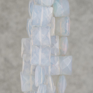 Synthetic Opal Square Flat Faceted 25mm