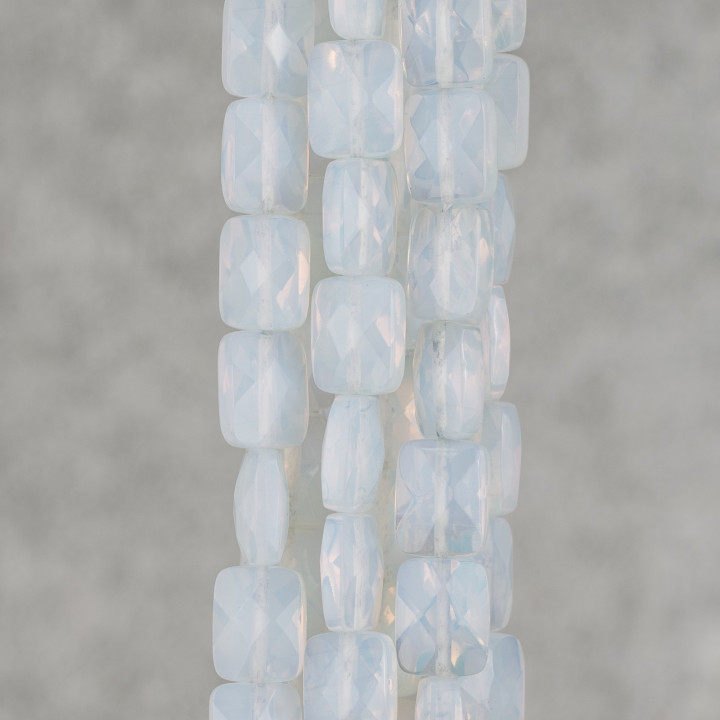 Opale Synthétique Rectangle Plat Facette 08x10mm