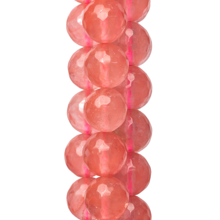 Noble Obsidiana Roja (Cuarzo Cereza) Facetada 10mm