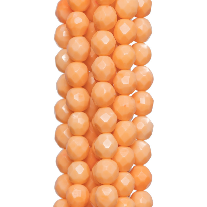 Pasta Di Corallo Similpelle D'Angelo Perlina Tonda Sfaccettata 6mm
