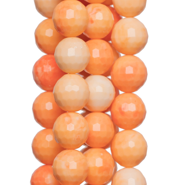 Pâte de corail peau d'ange à facettes 10 mm