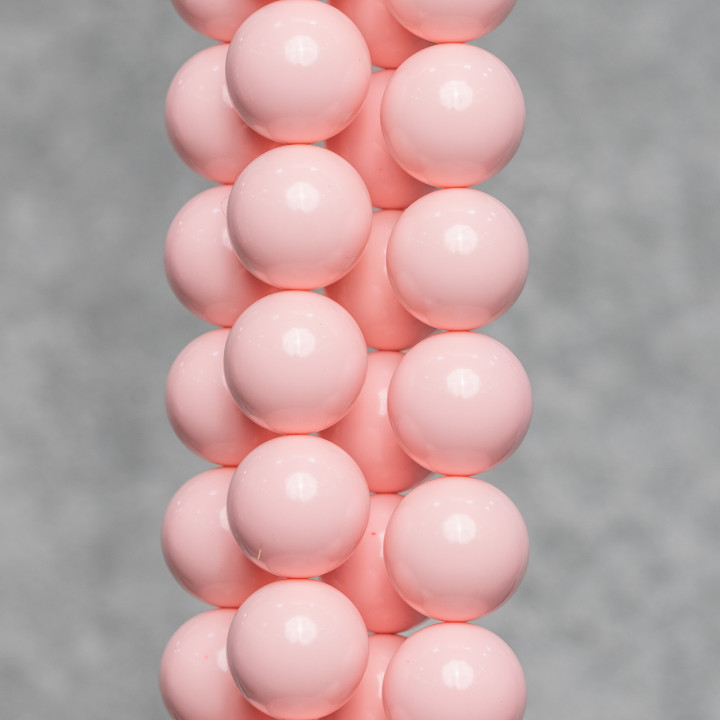 Pâte De Corail Rose Clair Rond Lisse 10mm