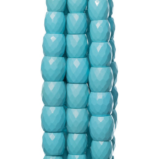 Turquoise Paste Barrel Gradation Facette 08-15mm (48cm)