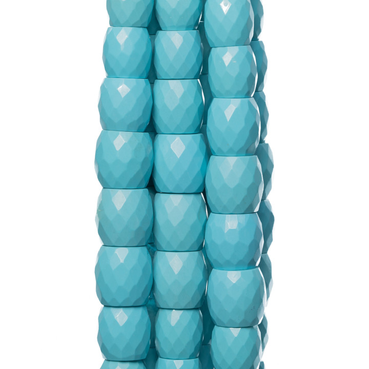 Turquoise Paste Barrel Gradation Facette 08-15mm (48cm)