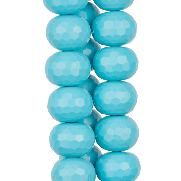 Τυρκουάζ Πάστα Rondelle Faceted 16x13mm