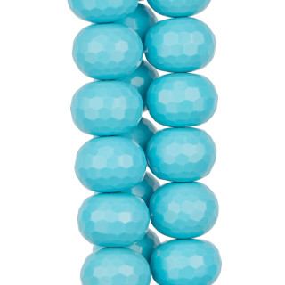Pâte Turquoise Rondelle Facette 18x15mm
