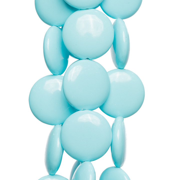 Plato Pasta Liso Redondo Turquesa 20mm