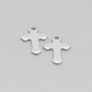 316 Steel Pendant Component Cross Pendant 10x15mm 100pcs