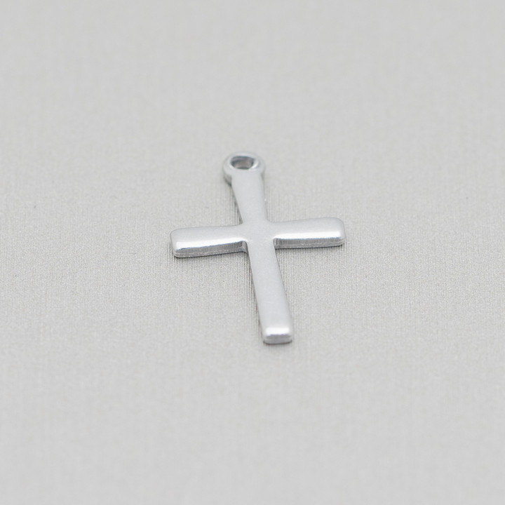 Componente de colgante de acero inoxidable 316 Colgante de cruz 12x20mm 100pcs