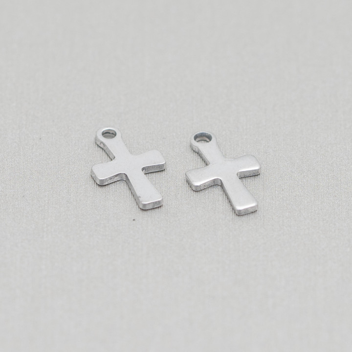 316 Steel Pendant Component Cross Pendant 7x12mm 120pcs