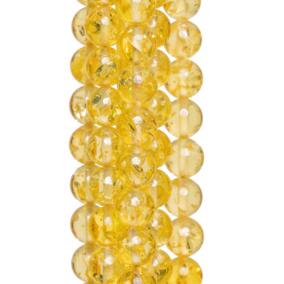 Transparent Jaune Ambre Imitation Résine Lisse Rond 10mm