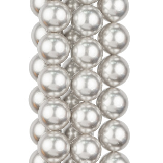 Perlas de Mallorca Plata Gris Redondo Liso 12mm