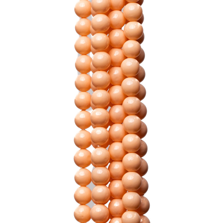 Smooth Round Pastel Pink Majorca Pearls 04mm