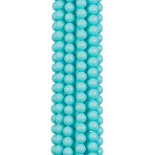 Majorca Turquoise Round Smooth Pearls 04mm
