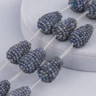 Iolite More Strand Beads Goutte à facettes Indian MachineCut 15x20mm 4pcs
