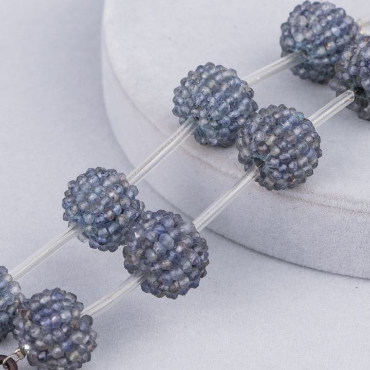 MachineCut Indian Faceted More Iolite Strand Beads 15mm 4pcs