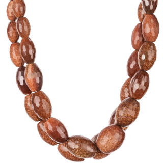 Pietra Del Sole Gold Riso A Gratazione Sfaccettato 9-18mm (47cm)